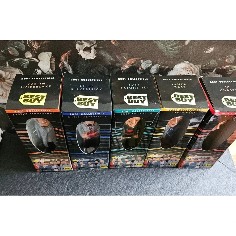 Vtg NSYNC Best Buy Exclusive Collectible Bobblehead Dolls W Boxes FULL SET 2001